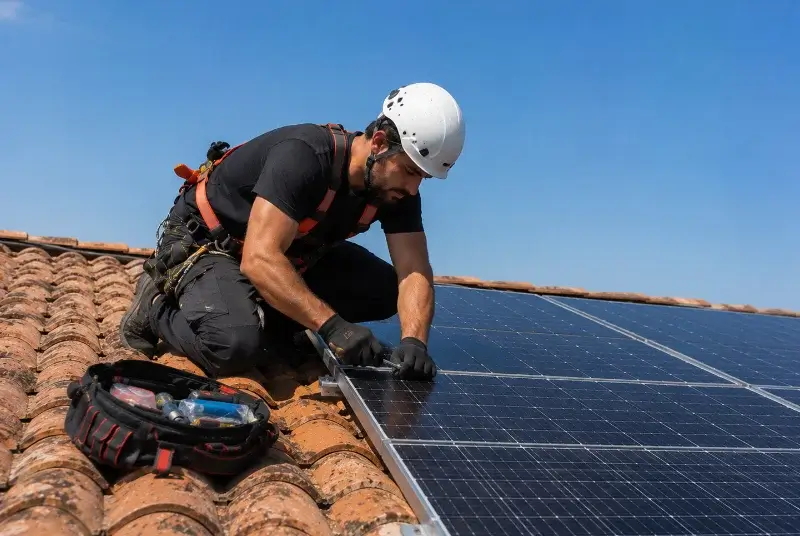 Maintenance et monitoring de panneaux solaires à Valcebollère