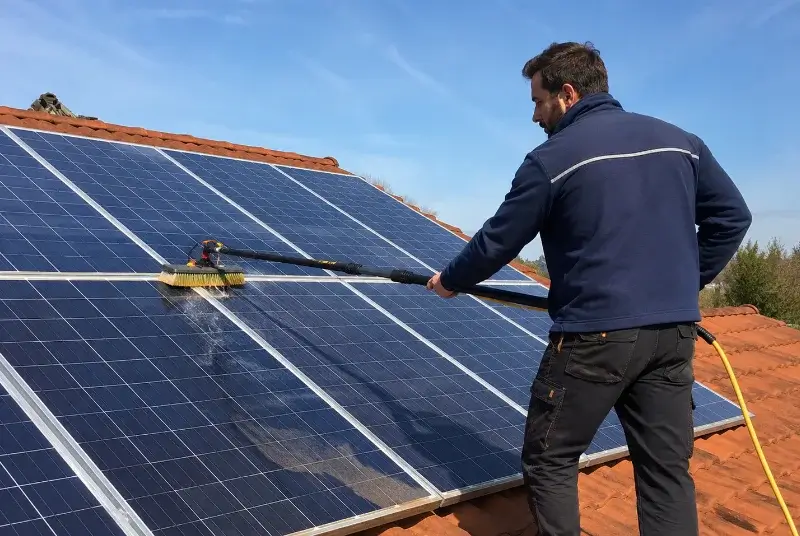 Nettoyage et entretien de panneaux solaires à Valcebollère